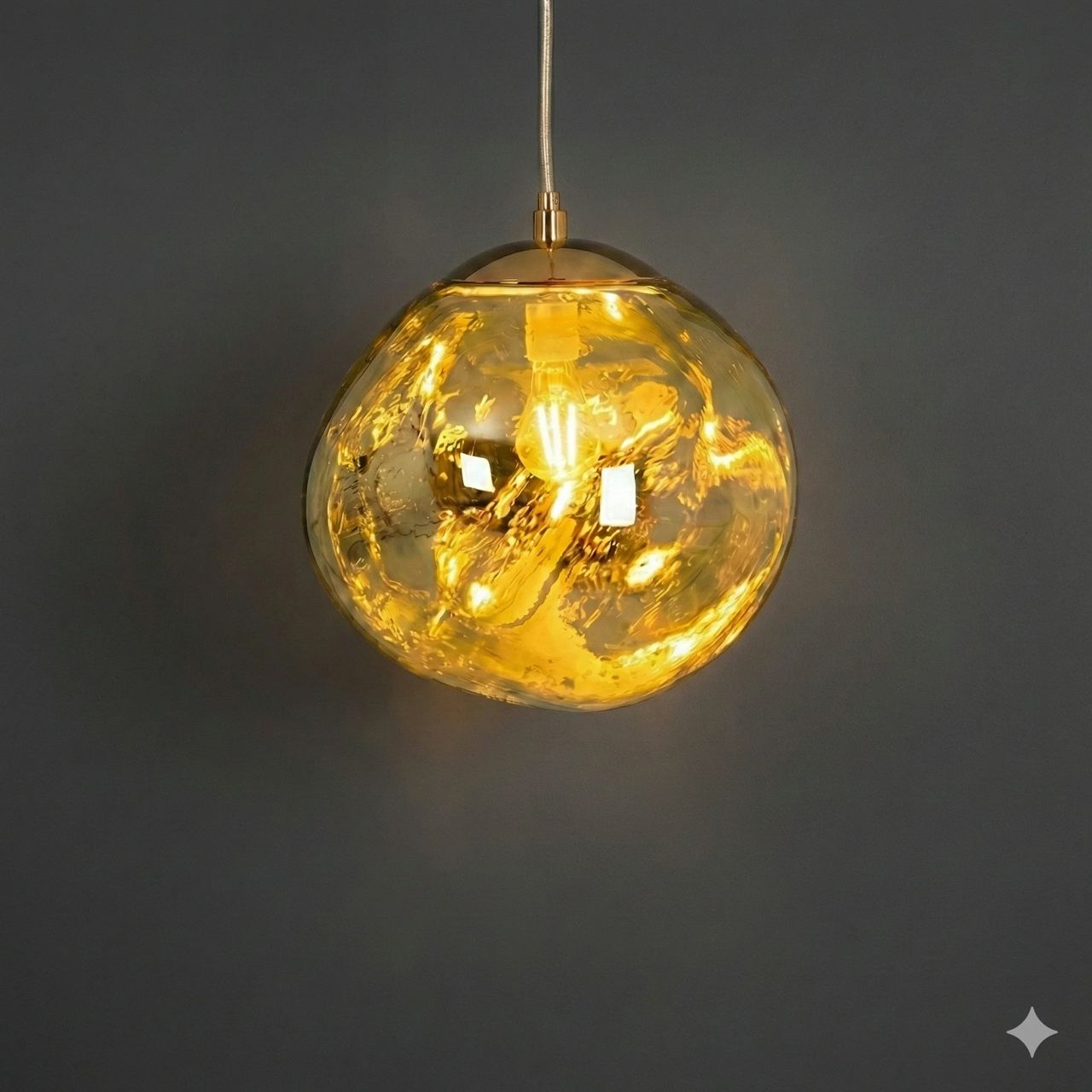 Suspension Sphère Ambrée