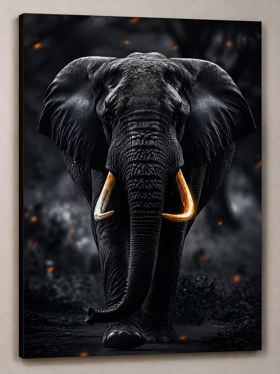 Éléphant Majestueux 90x60 cm 