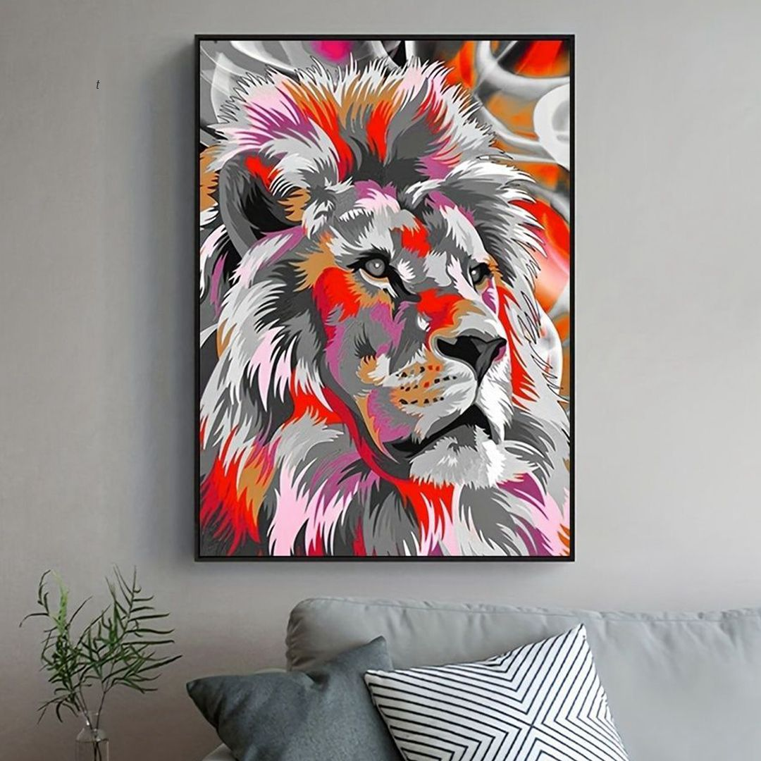 Lion Chromatique 90x60 cm 