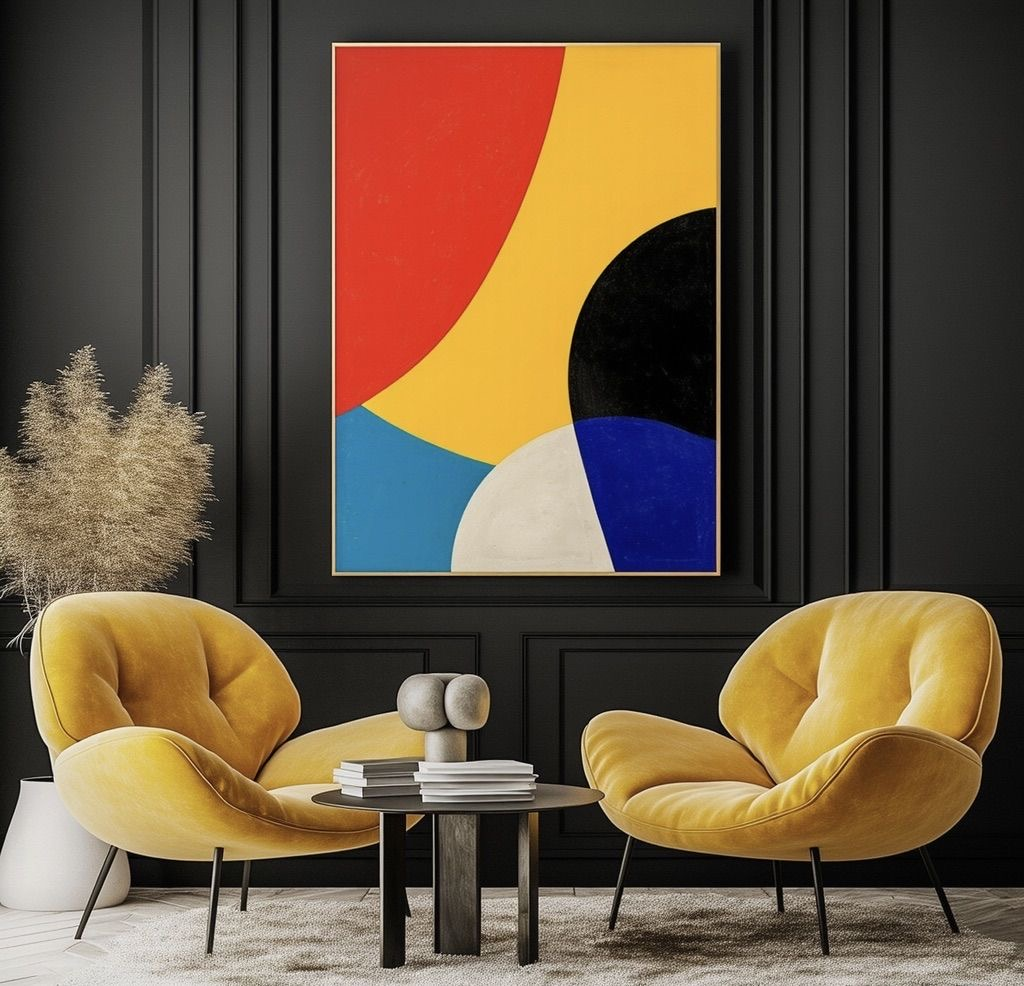 Équilibre Coloré 90x60 cm 