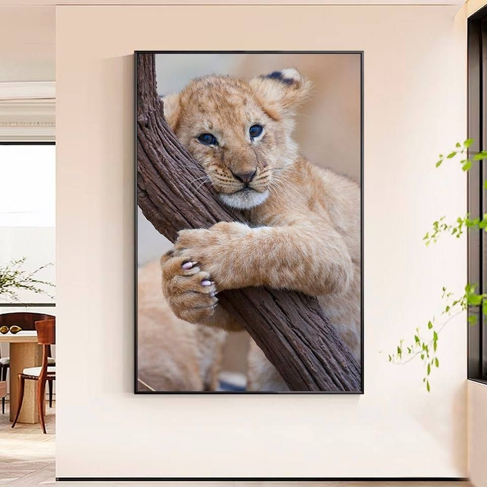 Lionceau Tendre 90x60 cm 