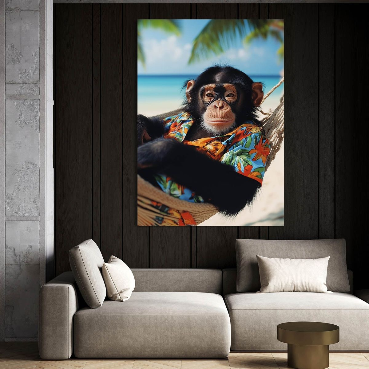 Singe Pop Tropical 90x60 cm