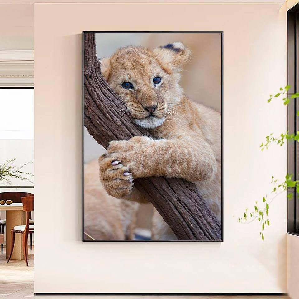 Lionceau Tendre II 90x60 cm