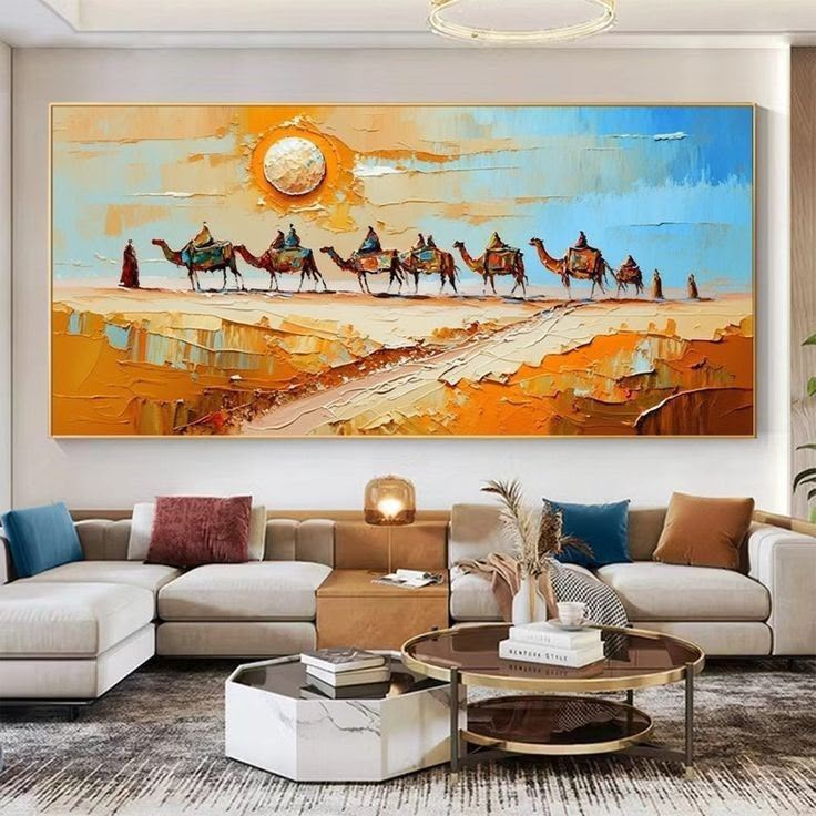 Caravane du Désert 120x70 cm 