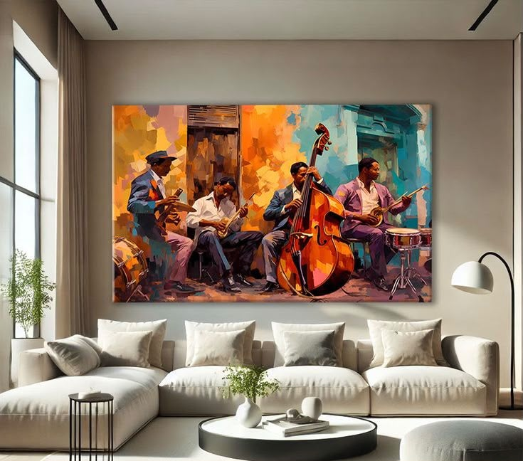 Musiciens en Couleurs 120x70 cm
