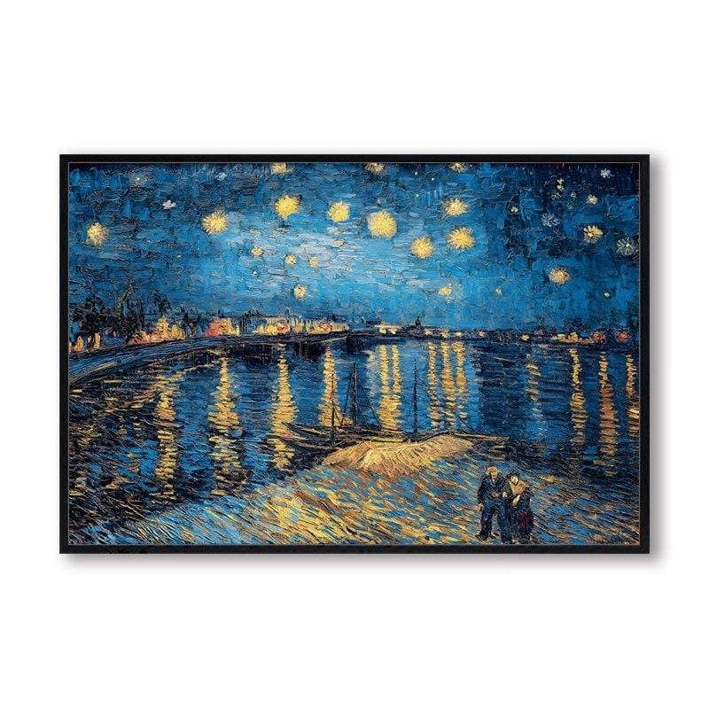 Nuit Étoilée sur le Rhône 120x70 cm 