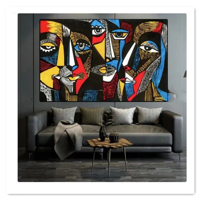 Masques en Couleurs 120x70 cm 