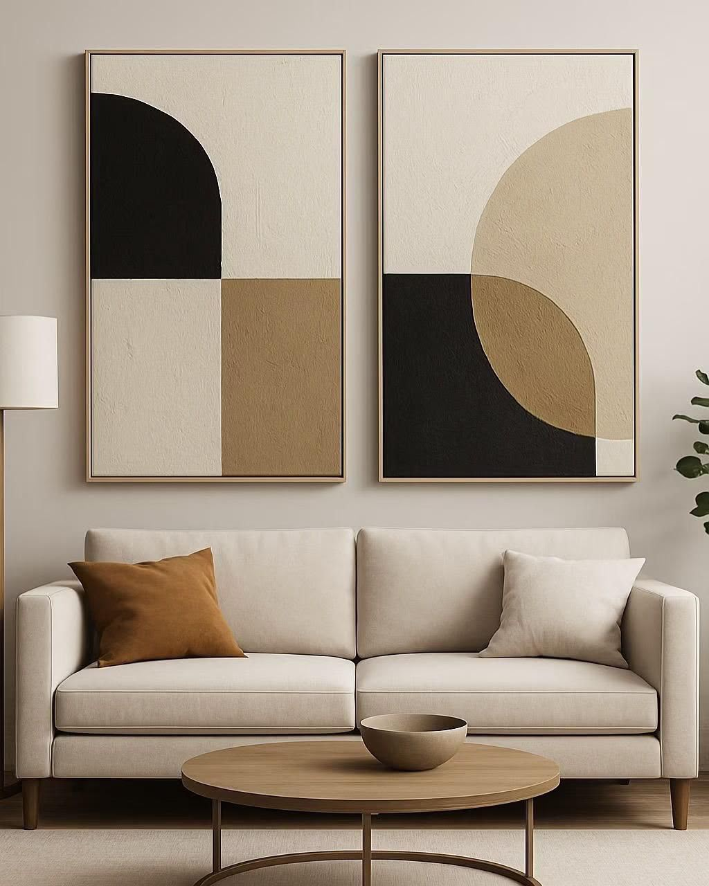 Équilibre Beige et Noir