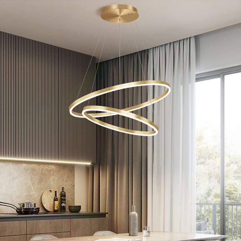 Suspension Anneaux Or