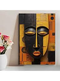 Masque tribal africain abstrait 