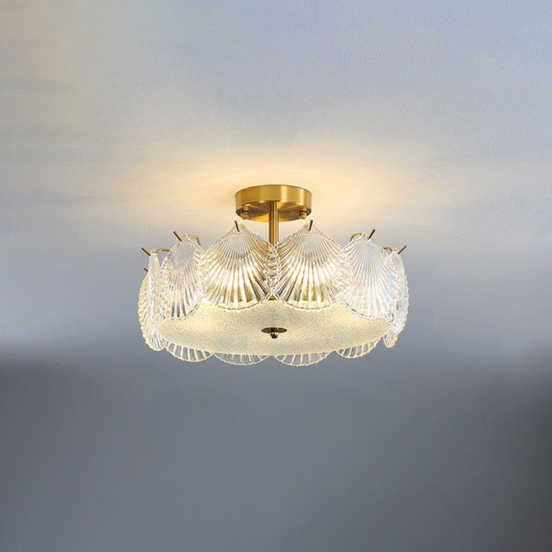 Plafonnier Cristal Doré