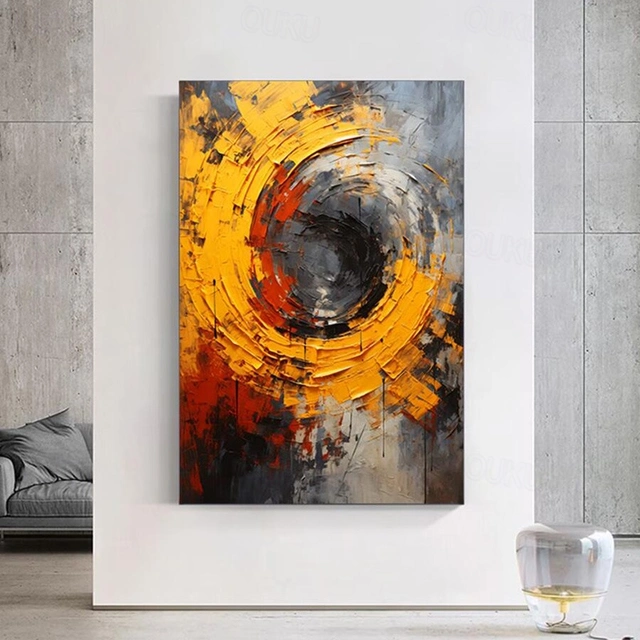 Cercle spiral abstrait 90x60 cm 